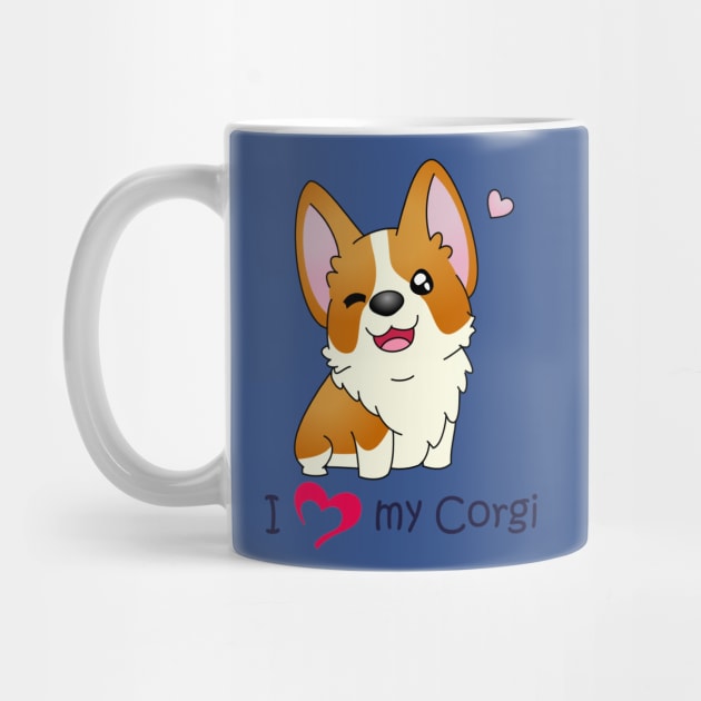 I * heart* my corgi by Ashkerdoodles